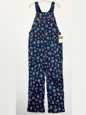 NWT Duluth Small x31L Heirloom Gardening Lined Bib Overalls Mushroom Terrarium